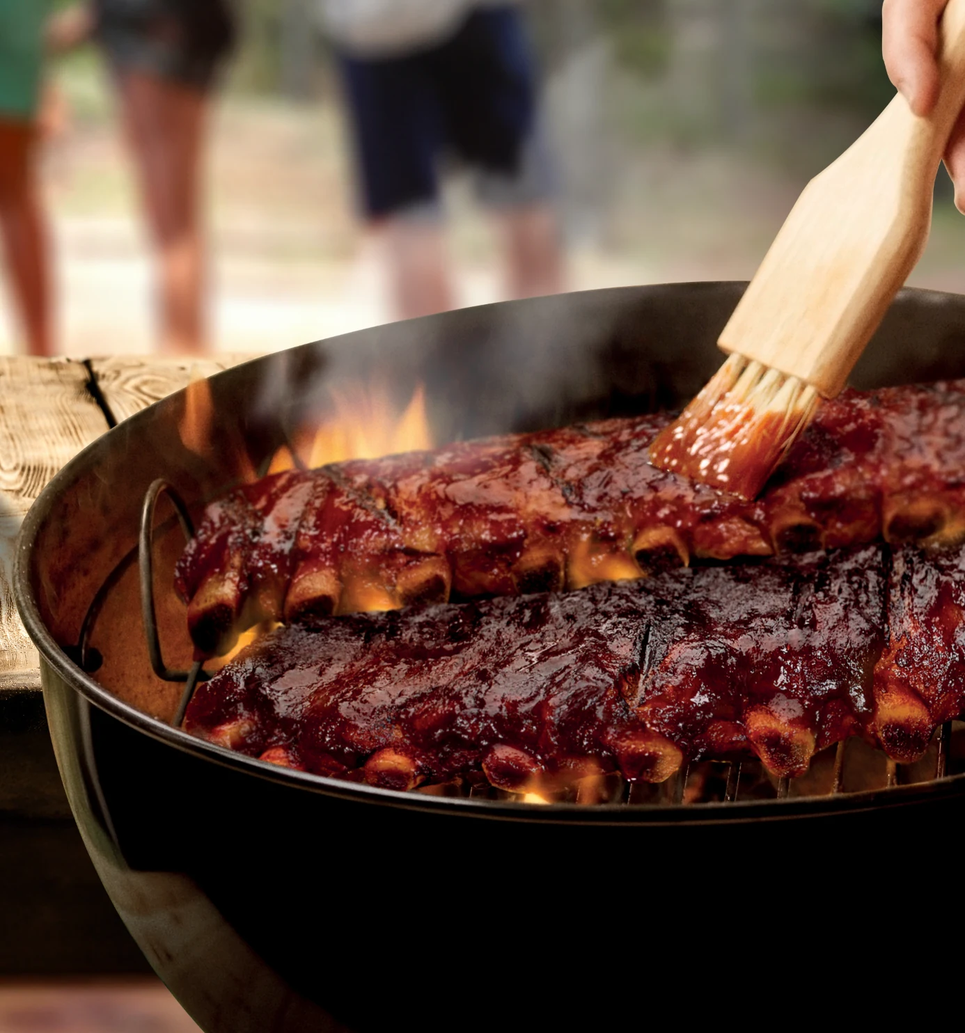 Summer barbecue ribs visual